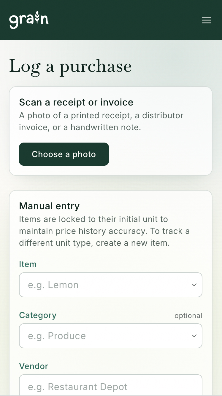 Snap & upload receipts